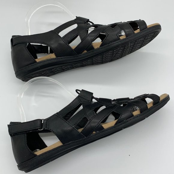 Women's Black Gladiator Sandals - Picture 3 of 7